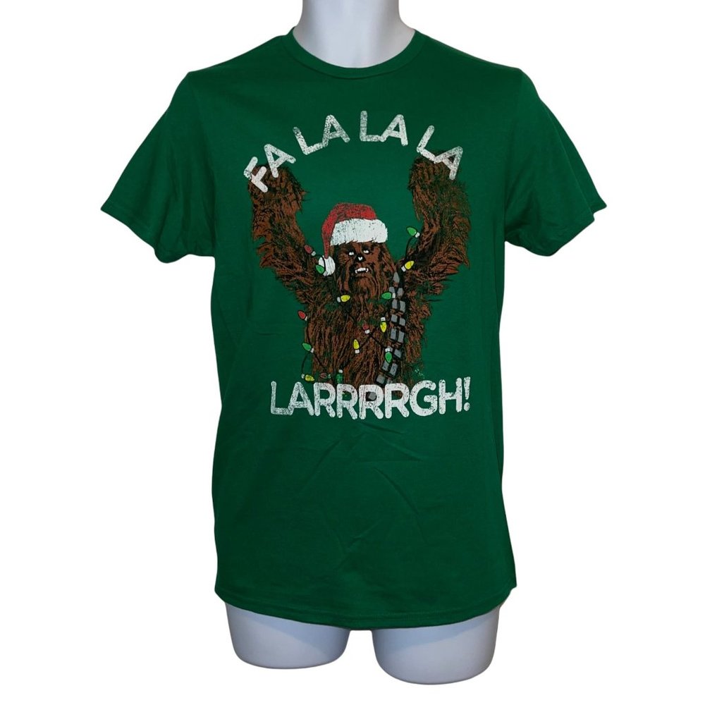 NWT Fifth Sun Disney Star Wars Green Chewbacca Holiday Christmas Shirt Men's M